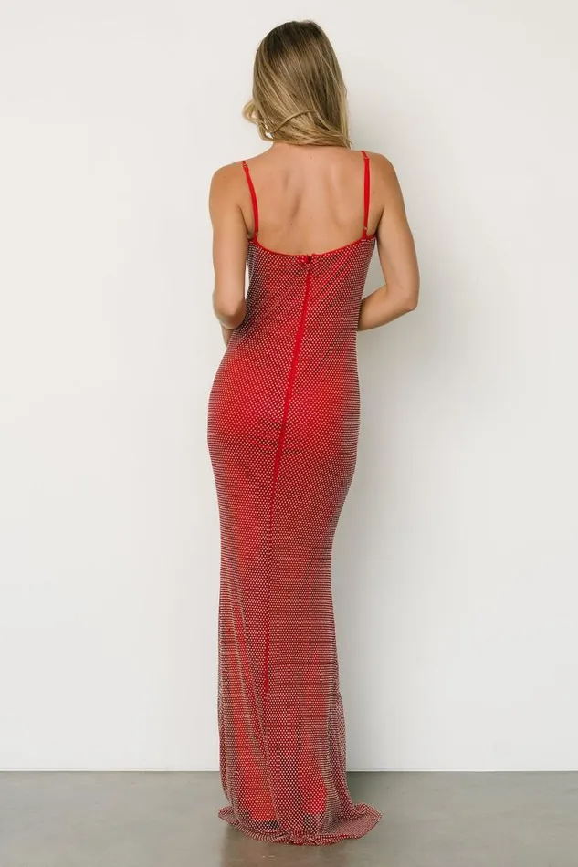 Women Lumi Sparkle Gown Cherry Baltic Born Embellished and Sequined Women Lumi Sparkle Gown Cherry Baltic Born Embellished and Sequined