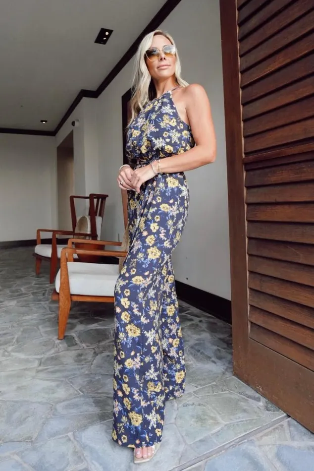 Women Mallory High Neck Jumpsuit Blue Multi Floral Baltic Born Jumpsuits and Rompers Women Mallory High Neck Jumpsuit Blue Multi Floral Baltic Born Jumpsuits and Rompers