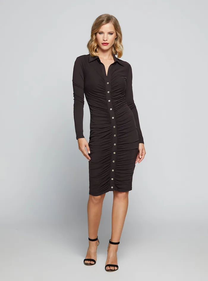 Women Marciano GUESS Marciano Brown Natalia Midi Dress Women Marciano GUESS Marciano Brown Natalia Midi Dress
