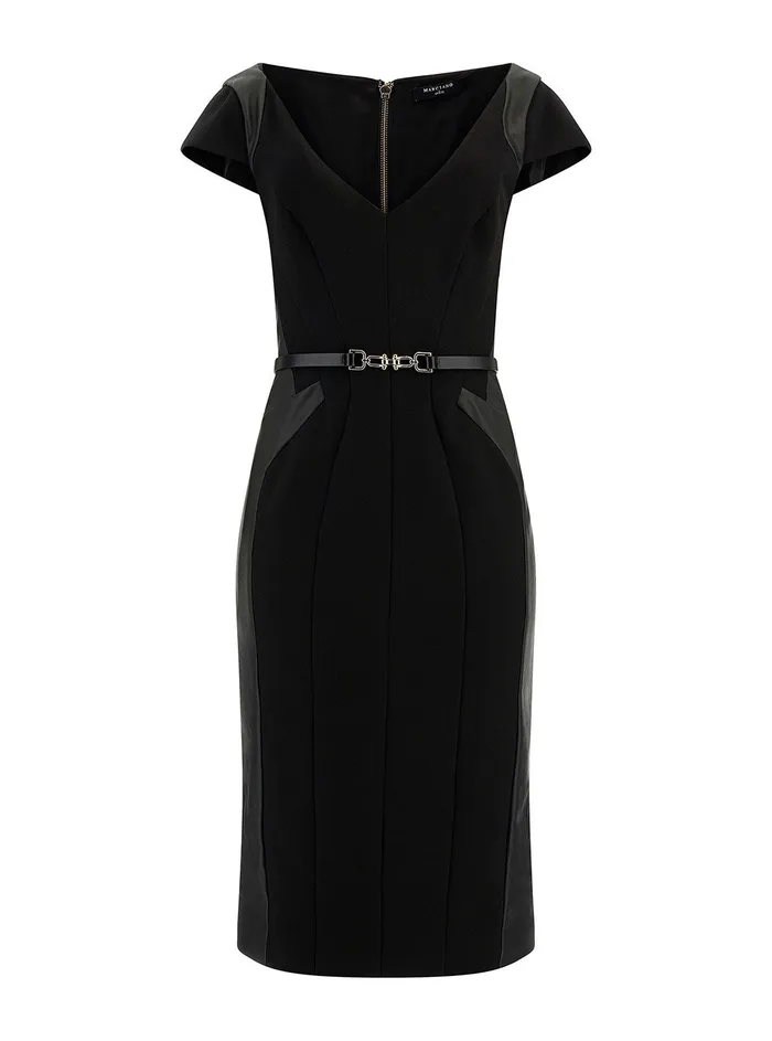 Women Marciano GUESS Maricano Black Mirta Midi Dress Women Marciano GUESS Maricano Black Mirta Midi Dress