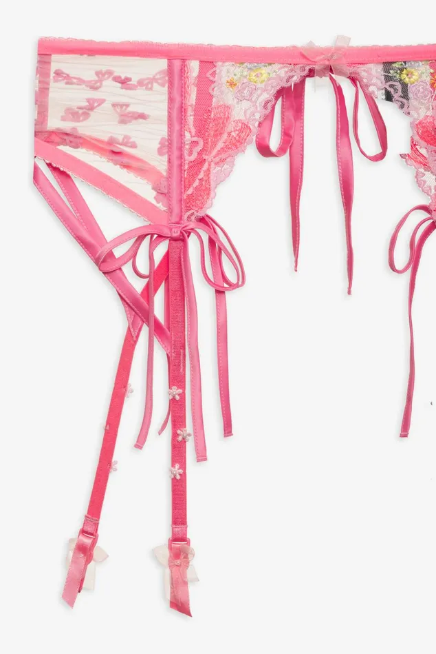 Women Marietta Garter Belt Pink For Love and Lemons Lingerie