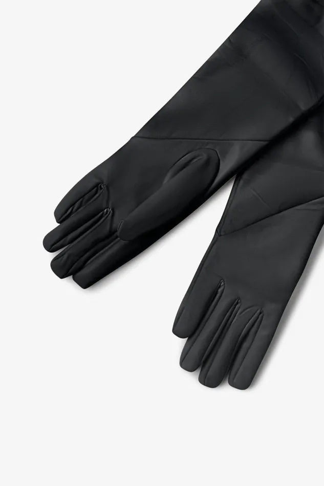 Women MARILYN Faux Leather And Tulle Gloves Black LAMARQUE Other Women MARILYN Faux Leather And Tulle Gloves Black LAMARQUE Other