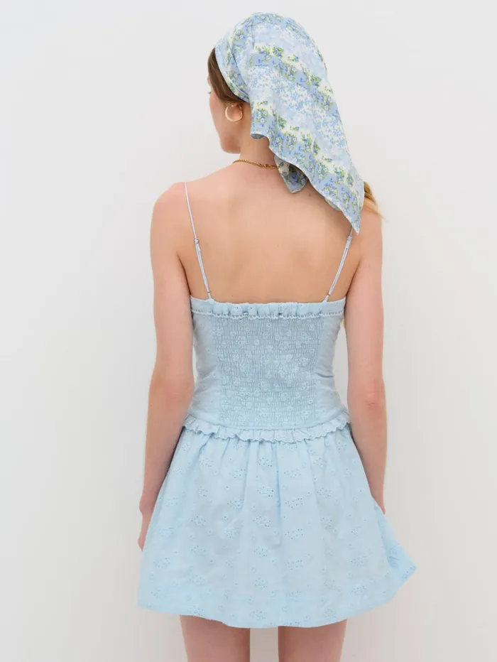 Women Marlowe Mini Dress Blue For Love and Lemons Dresses Women Marlowe Mini Dress Blue For Love and Lemons Dresses