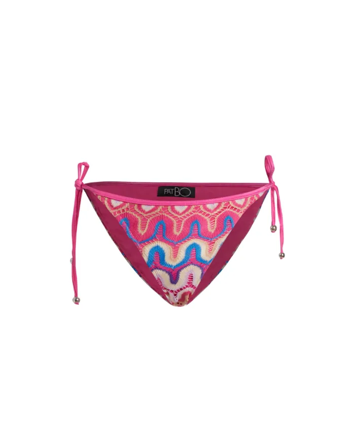 Women Matching Sets PatBO CROCHET STRING BIKINI BOTTOM FINAL SALE Pink Multi