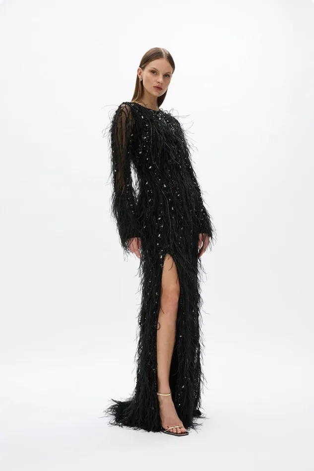 Women Maxi Dresses Rachel Gilbert Cynthia Gown Black Women Maxi Dresses Rachel Gilbert Cynthia Gown Black