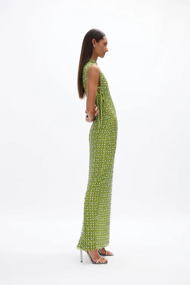 Women Maxi Dresses Rachel Gilbert Indi Gown Lime
