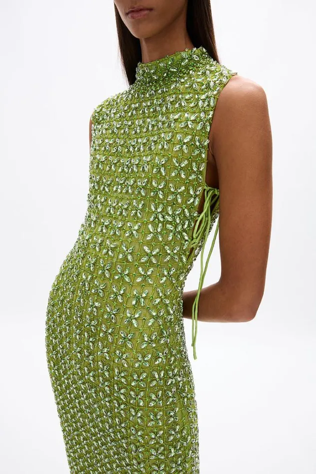 Women Maxi Dresses Rachel Gilbert Indi Gown Lime
