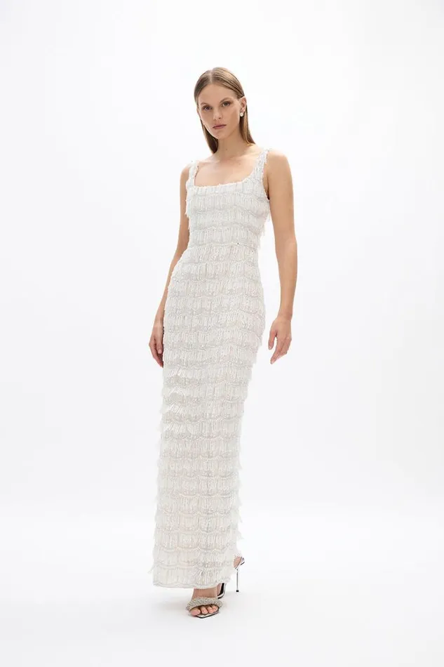 Women Maxi Dresses Rachel Gilbert Sophia Gown Ivory