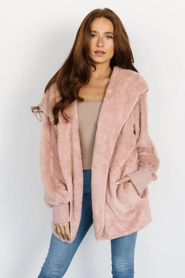 Women Melrose Teddy Jacket Blush Baltic Born Outerwear