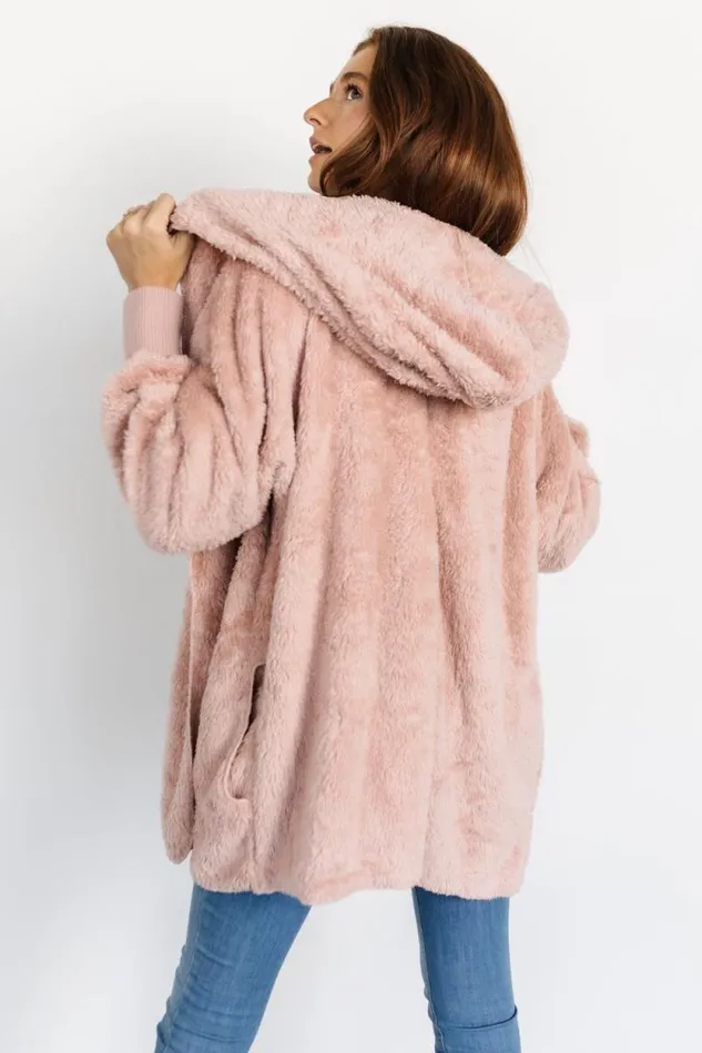 Women Melrose Teddy Jacket Blush Baltic Born Outerwear