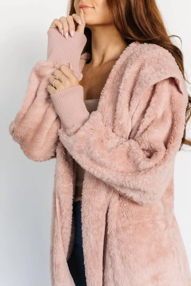 Women Melrose Teddy Jacket Blush Baltic Born Outerwear