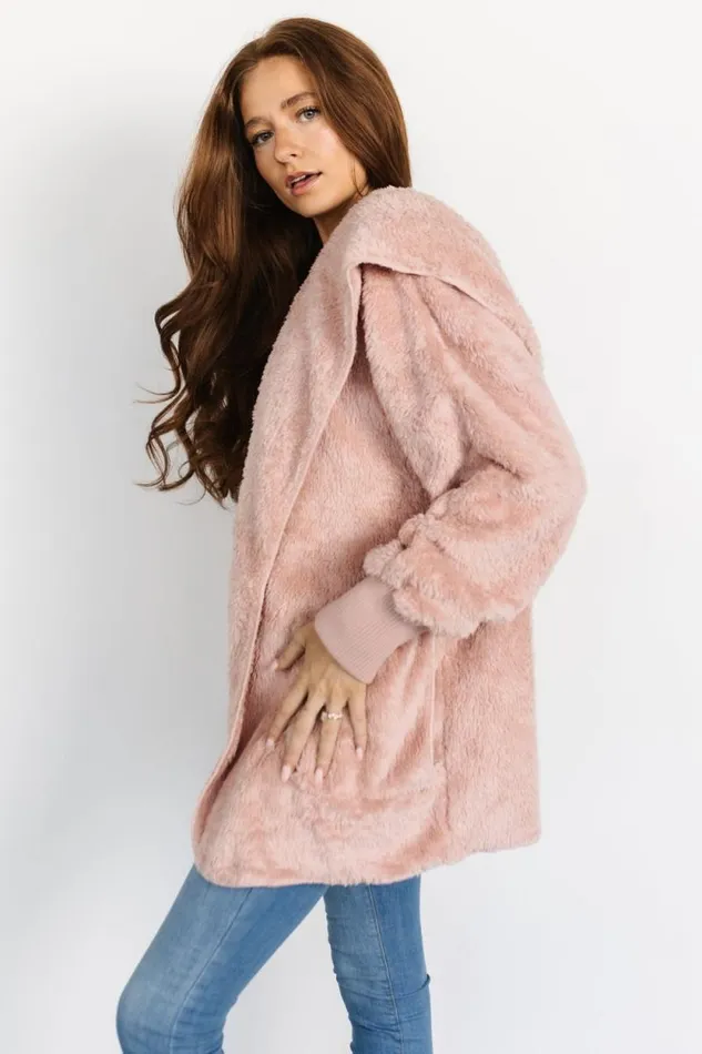Women Melrose Teddy Jacket Blush Baltic Born Outerwear