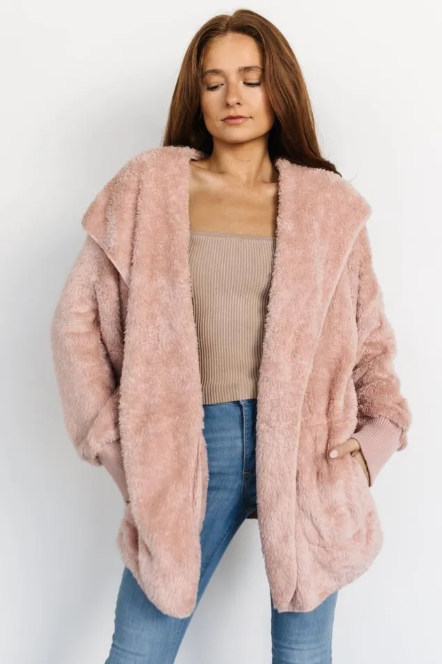 Women Melrose Teddy Jacket Blush Baltic Born Outerwear