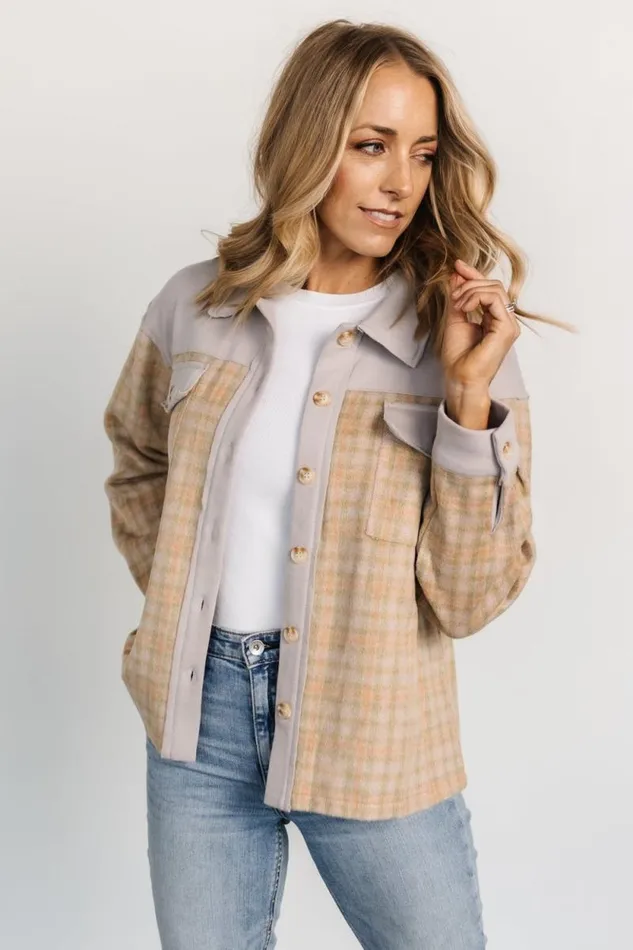 Women Micah Shacket Dusty Lilac Multi Baltic Born Outerwear