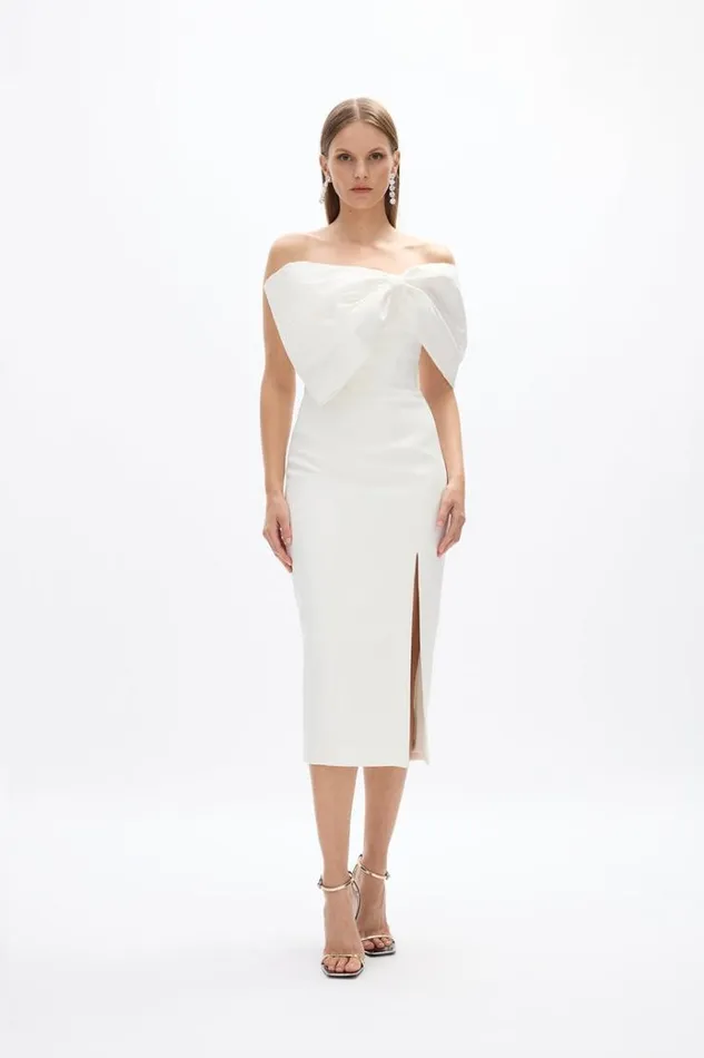 Women Midi Dresses Rachel Gilbert Kace Dress In Ivory
