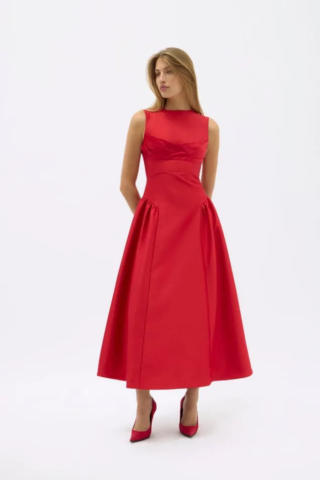 Women Midi Dresses Rachel Gilbert SAWYER DRESS Women Midi Dresses Rachel Gilbert SAWYER DRESS