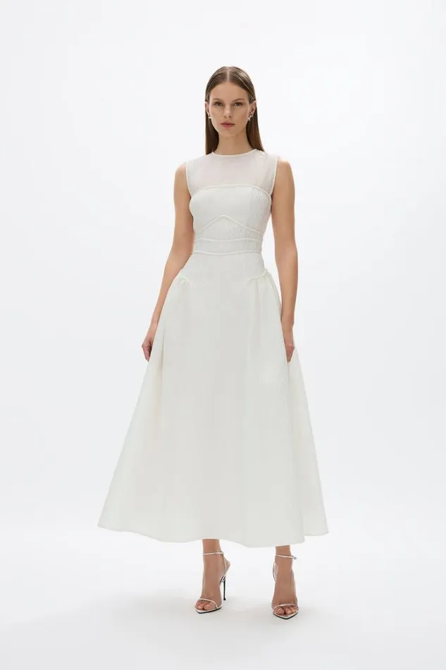 Women Midi Dresses Rachel Gilbert Sophia Dress Ivory