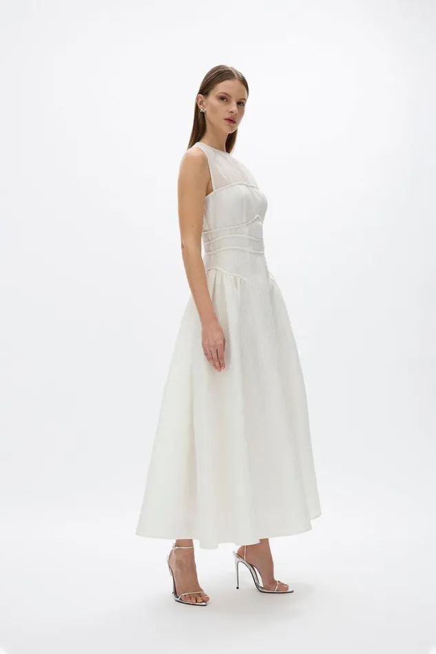 Women Midi Dresses Rachel Gilbert Sophia Dress Ivory Women Midi Dresses Rachel Gilbert Sophia Dress Ivory