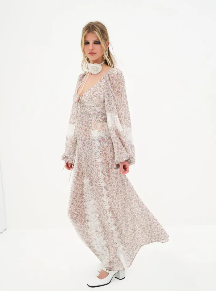 Women Milani Maxi Dress White For Love and Lemons Dresses