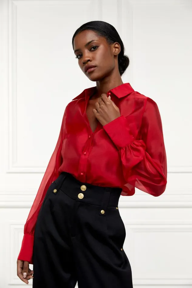 Women Miya Shirt Red Holland Cooper Shirts and Blouses