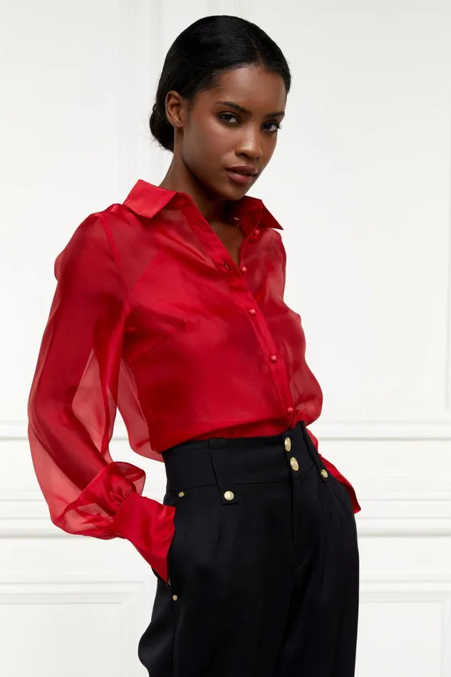 Women Miya Shirt Red Holland Cooper Shirts and Blouses