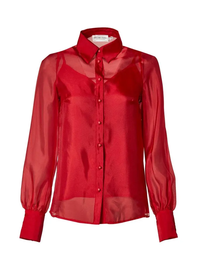 Women Miya Shirt Red Holland Cooper Shirts and Blouses