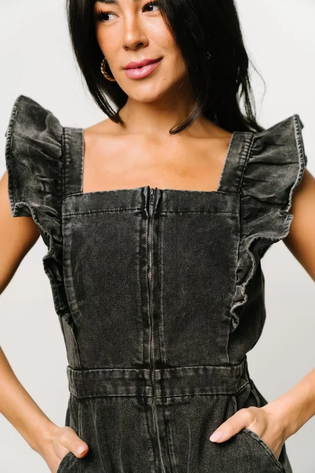 Women Montgomery Denim Romper Black Baltic Born Jumpsuits and Rompers Women Montgomery Denim Romper Black Baltic Born Jumpsuits and Rompers