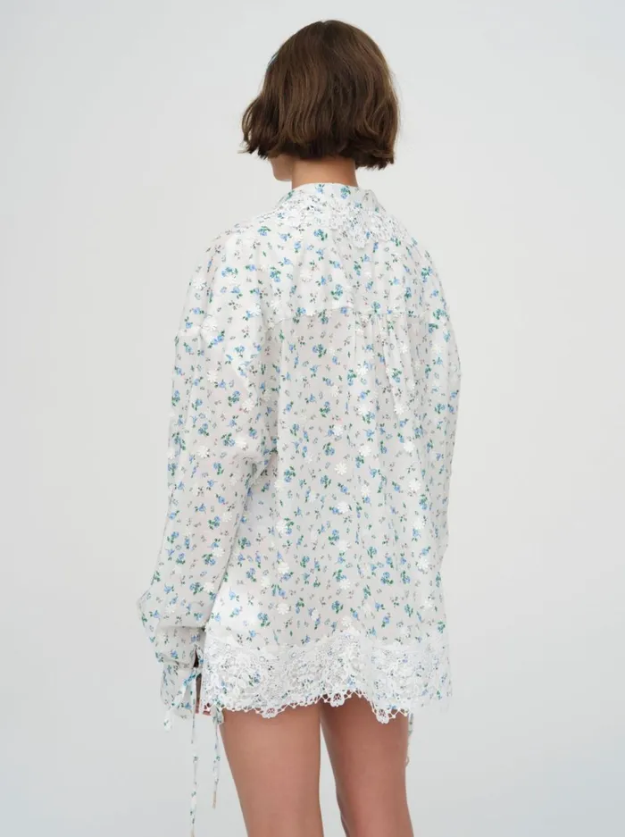 Women Muna Coverup Shirt White For Love and Lemons Swim Women Muna Coverup Shirt White For Love and Lemons Swim