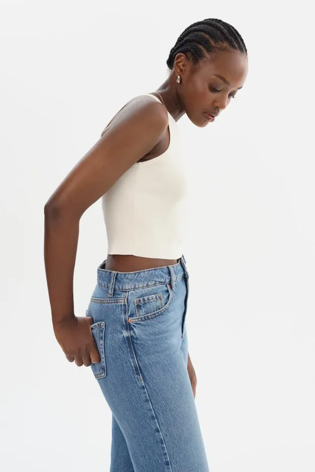 Women NEVINA Knit Tank Top Off White LAMARQUE Tops