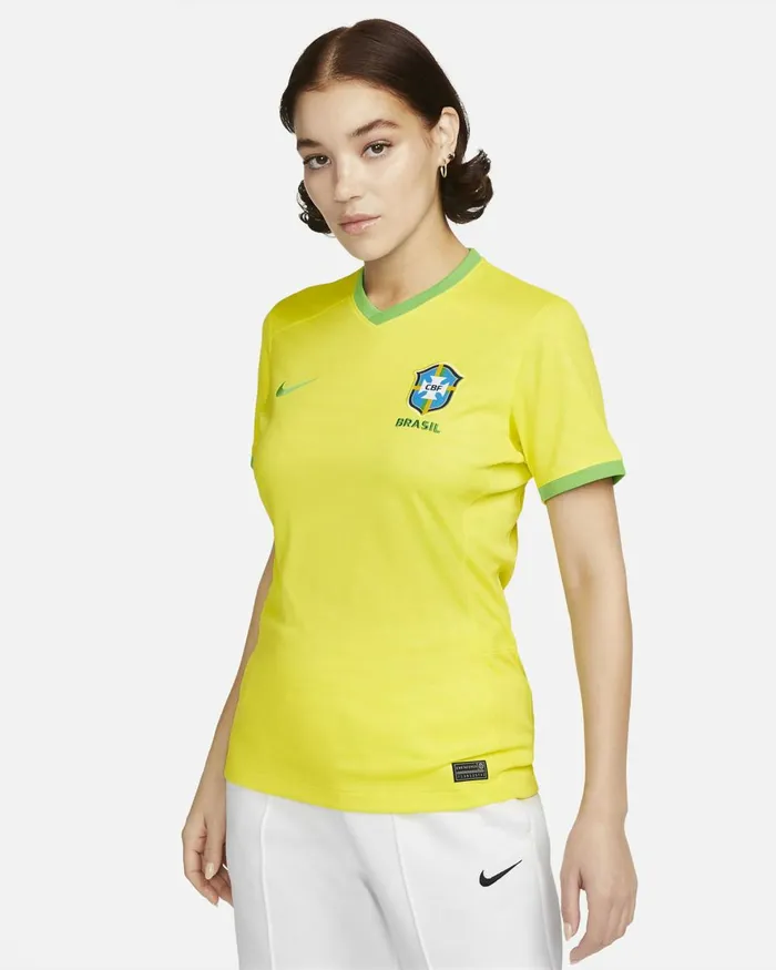 Women Nike All Clothing Brazil 2023 Stadium Home Dynamic Yellowgreen Sparkgreen Spark