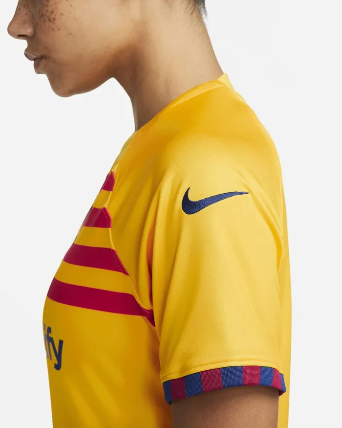 Women Nike All Clothing FC Barcelona 202324 Stadium Fourth Amarillouniversity Reddeep Royal Blue