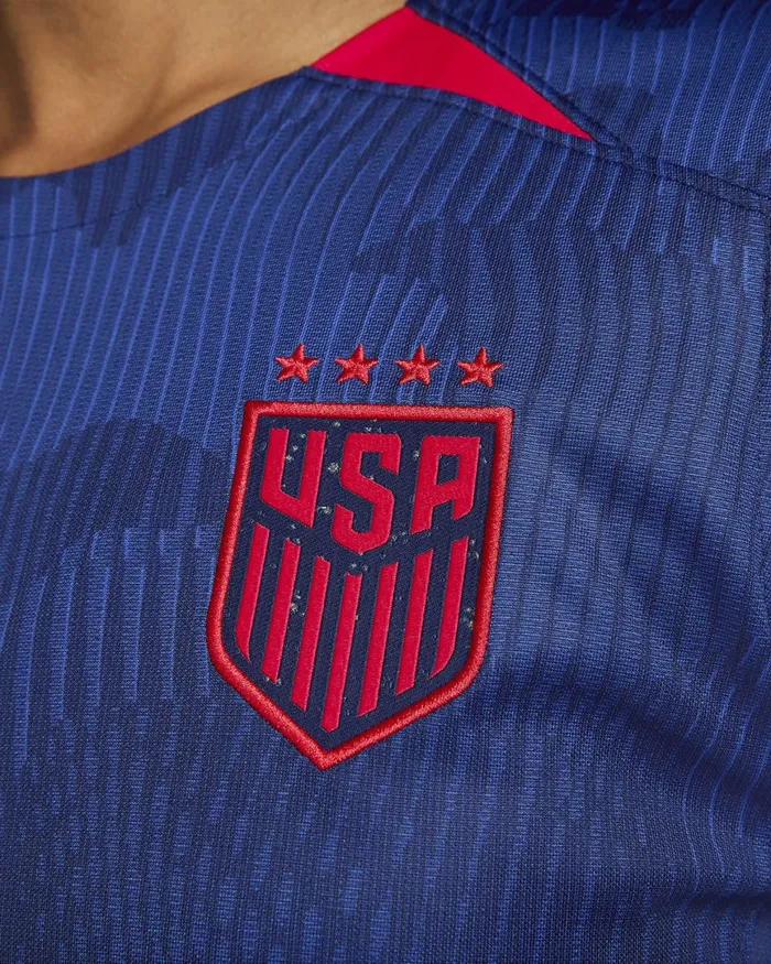 Women Nike All Clothing USWNT 4Star 2023 Stadium Away Royalloyal Bluespeed Redspeed Red