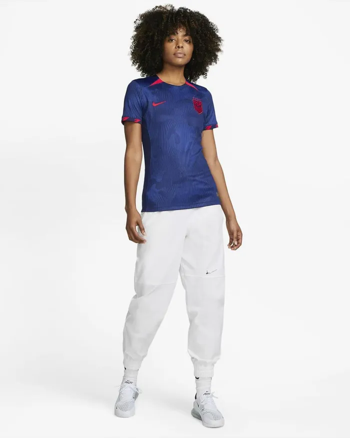 Women Nike All Clothing USWNT 4Star 2023 Stadium Away Royalloyal Bluespeed Redspeed Red