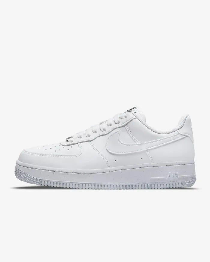 Women Nike All Shoes Air Force 1 03907 Next Nature Whiteblackmetallic Silverwhite