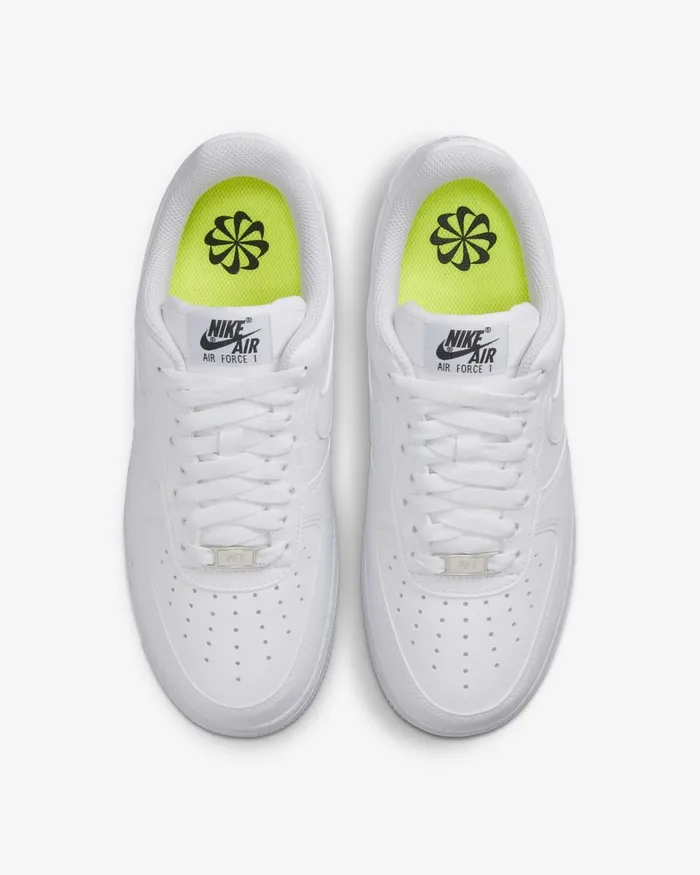 Women Nike All Shoes Air Force 1 03907 Next Nature Whiteblackmetallic Silverwhite