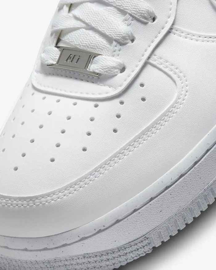 Women Nike All Shoes Air Force 1 03907 Next Nature Whiteblackmetallic Silverwhite