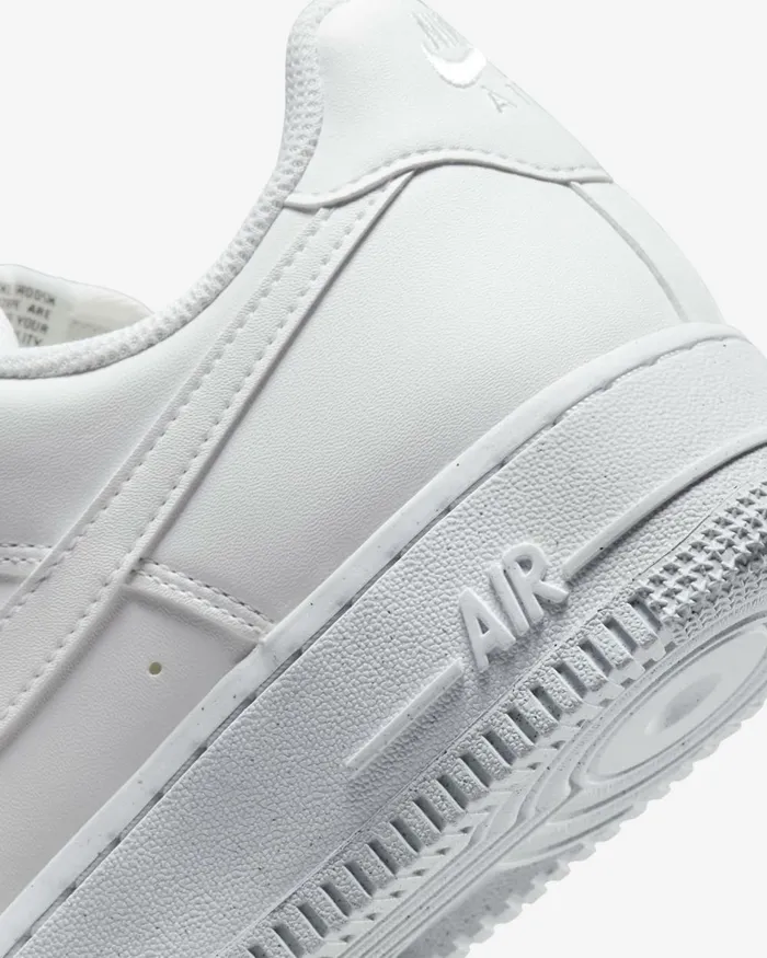 Women Nike All Shoes Air Force 1 03907 Next Nature Whiteblackmetallic Silverwhite