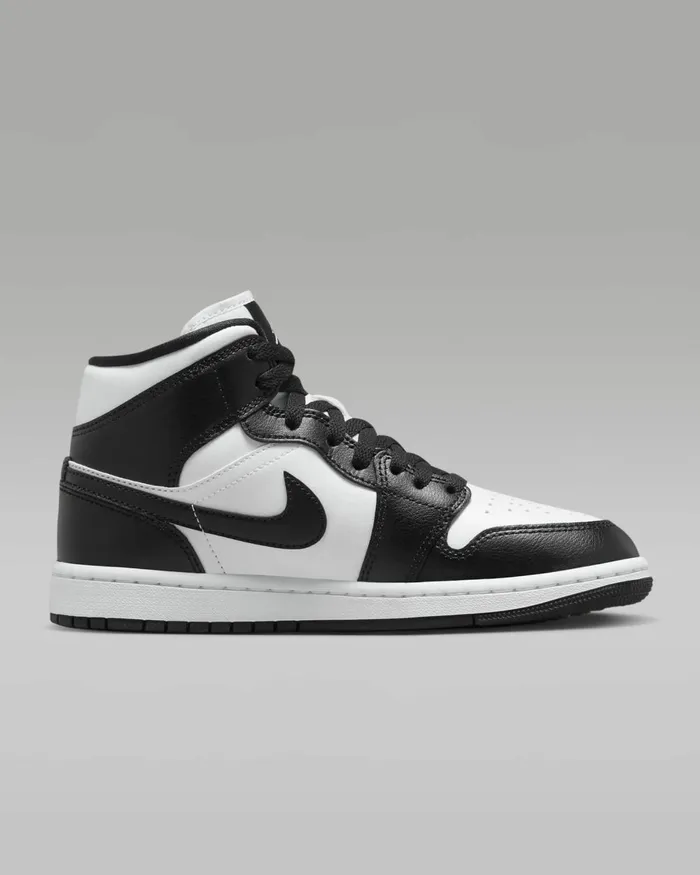 Women Nike All Shoes Air Jordan 1 Mid Whitewhiteblack