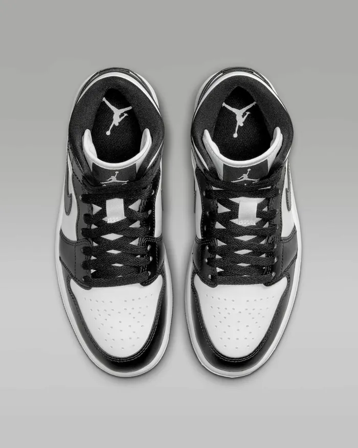 Women Nike All Shoes Air Jordan 1 Mid Whitewhiteblack