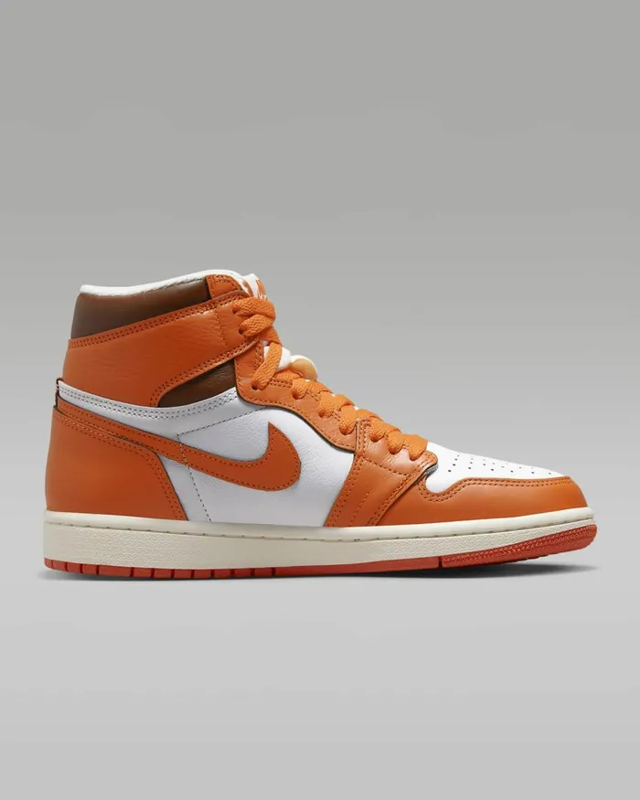 Women Nike All Shoes Air Jordan 1 Retro High OG Whitebrownsailstarfish