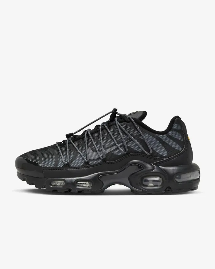 Women Nike All Shoes Air Max Plus Blacksalsa Redmetallic Platinumdark Grey