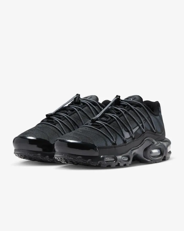 Women Nike All Shoes Air Max Plus Blacksalsa Redmetallic Platinumdark Grey