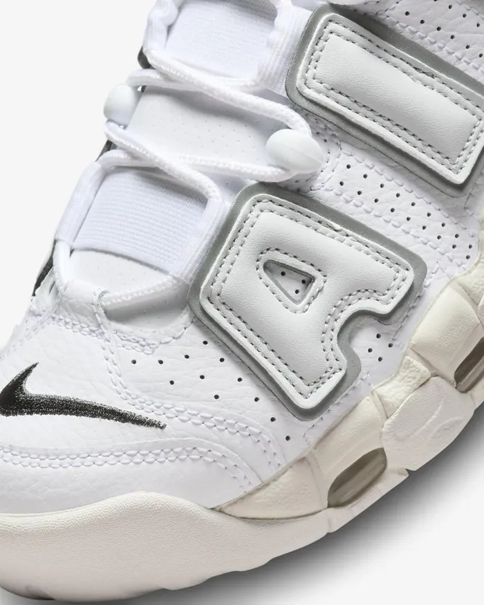 Women Nike All Shoes Air More Uptempo Whitephoton Dustmetallic Silveriron Grey