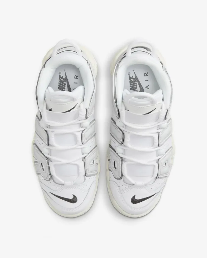 Women Nike All Shoes Air More Uptempo Whitephoton Dustmetallic Silveriron Grey