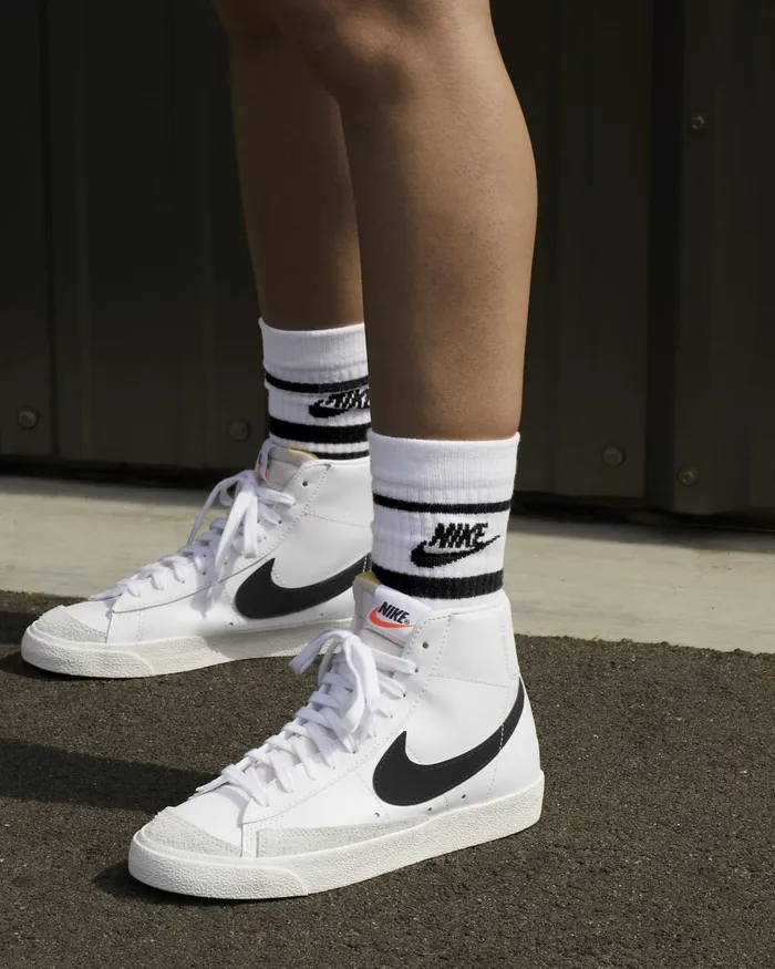 Women Nike All Shoes Blazer Mid 03977 Whitesailpeachblack