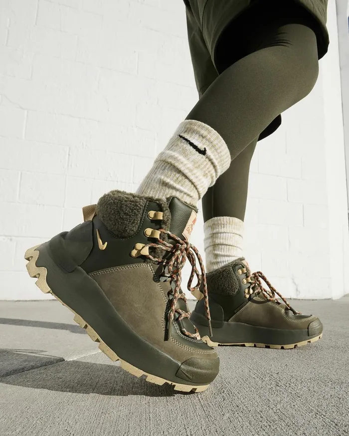 Women Nike All Shoes City Classic Premium Cargo Khakimedium Olivecampfire Orangesesame