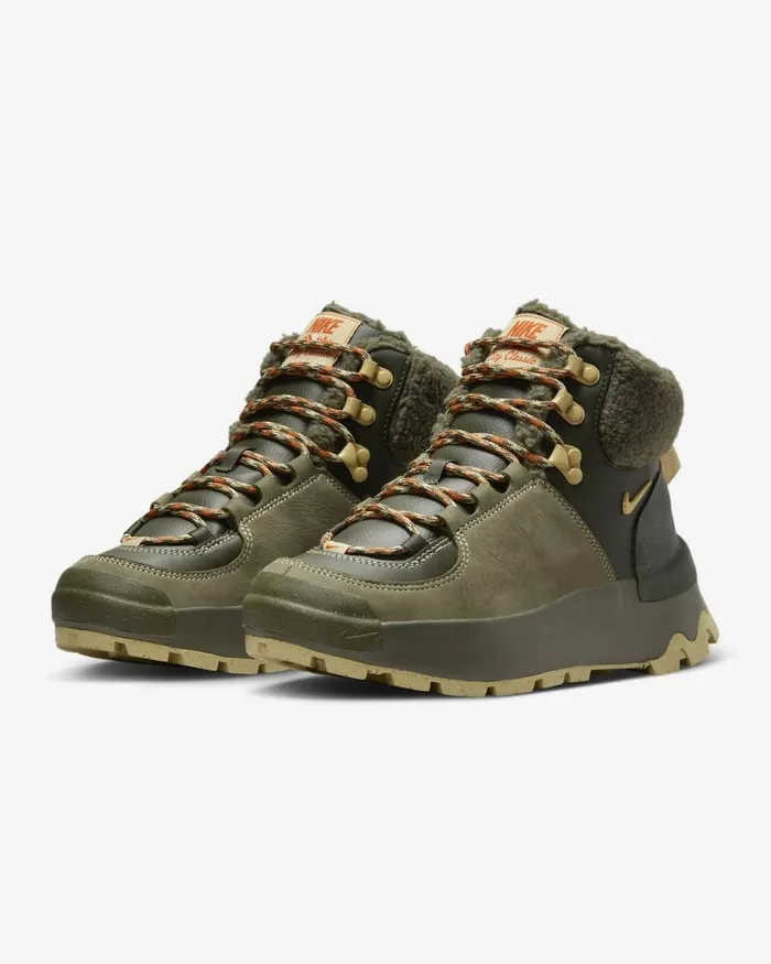 Women Nike All Shoes City Classic Premium Cargo Khakimedium Olivecampfire Orangesesame
