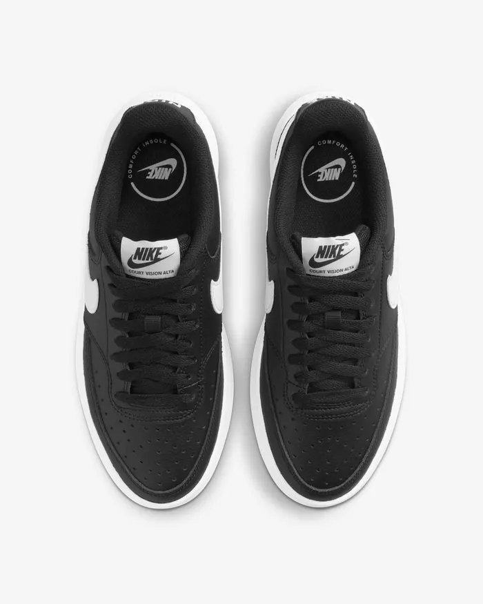 Women Nike All Shoes Court Vision Alta Blackwhite