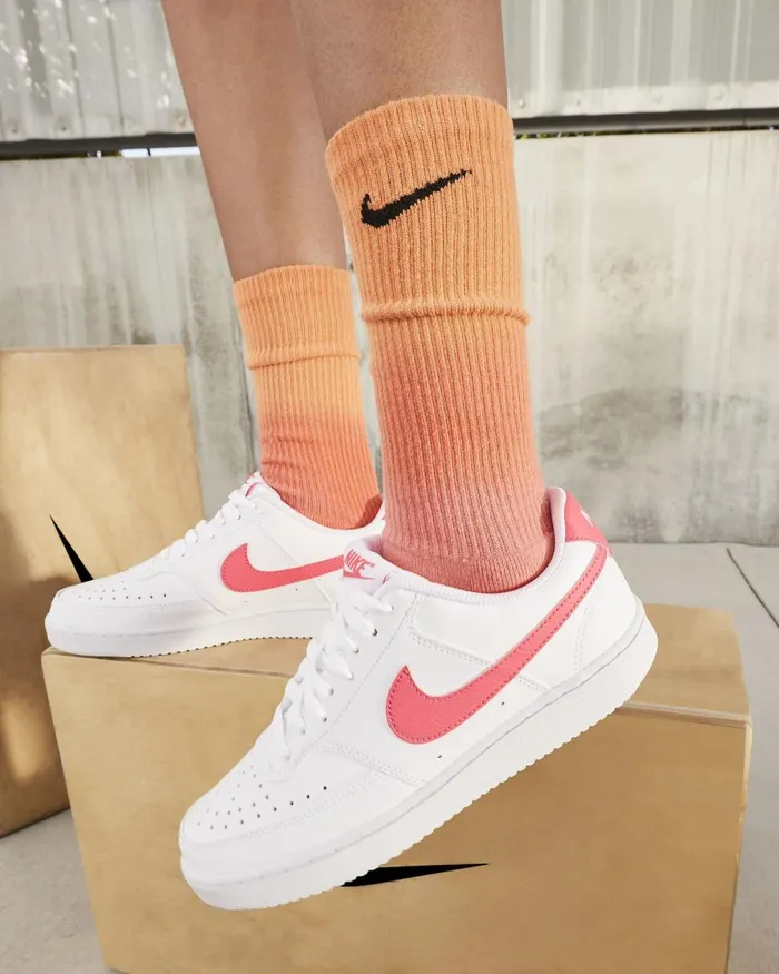 Women Nike All Shoes Court Vision Low Whitevoltblacksea Coral