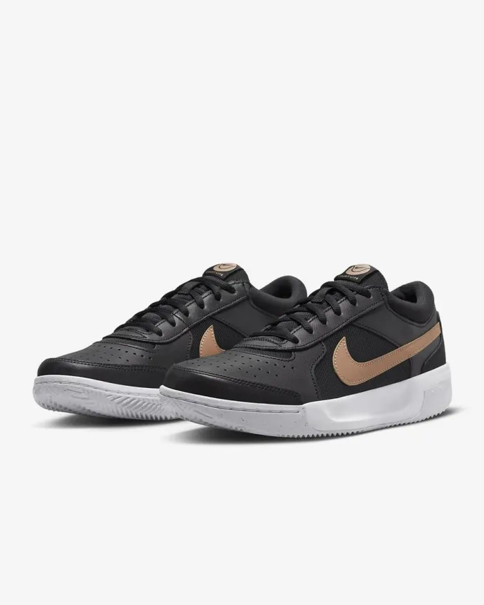 Women Nike All Shoes NikeCourt Air Zoom Lite 3 Blackwhitemetallic Red Bronze